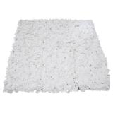 16"x 24" Artificial Flower Wall Panels,Flower Wall Mat Silk Flower Panels for Outdoor Garden Backyard Fence Fence Privacy Screen and Indoor Wall Decor(5Pcs White,Style 3)