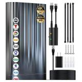 Retails for $139! 3000+ Miles Tv Antenna Indoor, Best Rated Digital Hd Tv Antenna for Smart Tv 4k, Over The air HDTV Antenna Outdoor Without Cable, Amplifier, Signal Booster & 52FT Coax HDTV Cable/AC 