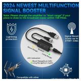 Retails for $139! 3000+ Miles Tv Antenna Indoor, Best Rated Digital Hd Tv Antenna for Smart Tv 4k, Over The air HDTV Antenna Outdoor Without Cable, Amplifier, Signal Booster & 52FT Coax HDTV Cable/AC 