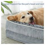 BFPETHOME Orthopedic Dog Bed for Large Dogs-Big Waterproof Sofa Dog Bed with Removable Washable Cover, Washable Pet Bed with Waterproof Lining and Nonskid Bottom,Pet Bed for Large Dogs