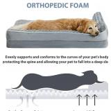 BFPETHOME Orthopedic Dog Bed for Large Dogs-Big Waterproof Sofa Dog Bed with Removable Washable Cover, Washable Pet Bed with Waterproof Lining and Nonskid Bottom,Pet Bed for Large Dogs