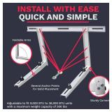 DuctlessAire Outdoor Wall Bracket - Mini Split Mounting Bracket - Ductless Air Conditioner Wall Mount - Mini Split AC/Heating System - Brackets for Window AC, HVAC, Heat Pump & More (9000-36000 BTU)
