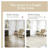 Washable Rugs 8x10 Area Rugs for Living Room,Ultra Soft Faux Wool Retro Rugs for Bedroom,Dining Room,Non Slip&Non-Shedding Low Pile Vintage Print Rug Indoor Large Carpets for Home Office Decor