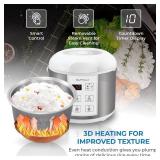 Retails for $139! Buffalo Classic Rice Cooker with Clad Stainless Steel Inner Pot - Electric Rice Cooker for White/Brown Rice, Grain - Easy-to-clean, Non-Toxic & Non-Stick, Auto Warmer (5 Cup)