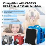 Retails for $140! 550 HEPA & Activated Carbon Filter Compatible with CADPXS Shield 550 HEPA Air Scrubber, Shield 550 MERV-17 Standard Pleat 18.7x15.6x2, Shield 550 Filter, 2-in-1 Filter Replacement 3 