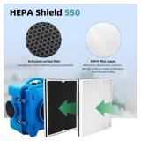 Retails for $140! 550 HEPA & Activated Carbon Filter Compatible with CADPXS Shield 550 HEPA Air Scrubber, Shield 550 MERV-17 Standard Pleat 18.7x15.6x2, Shield 550 Filter, 2-in-1 Filter Replacement 3 