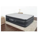 SLEEPLUX Durable Inflatable Air Mattress with Built-in Pump, Pillow and USB Charger, 22" Tall Queen