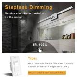 Retails for $104! NIORSUN 48 inch Chrome Bathroom Vanity Light,30W 5CCT Dimmable LED Bathroom Lighting Fixtures Over Mirror, Modern Vanity Lights for Bathrooms Restroom Mirror- ETL Certified