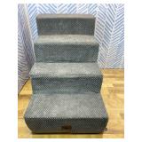 EHEYCIGA Dog Stairs for Bed 18" H, 4-Step Dog Steps for High Bed, Pet Steps for Small Dogs and Cats, Non-Slip Balanced Pet Ramp Indoor, Grey