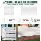 Retails for $126! Metal Privacy Fence Panels for Outside, 42" H x 38" W (3 Panels) Air Conditioner Fences, Pool Equipment Enclosure Trash Can Fence, No Dig Privacy Screen Fencing for Outdoor, White