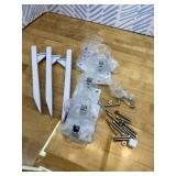 Retails for $126! Metal Privacy Fence Panels for Outside, 42" H x 38" W (3 Panels) Air Conditioner Fences, Pool Equipment Enclosure Trash Can Fence, No Dig Privacy Screen Fencing for Outdoor, White