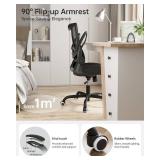 Retails for $130! Office Chair, Ergonomic Desk Chair with Adjustable Lumbar Support and Flip up Armrest, Breathable Mesh Computer Chair for Home Office, Black