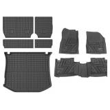 Retails for $160! Floor Mat Trunk Mat Backrest Mat Compatible with 2011-2021 Jeep Grand Cherokee Cargo Liners Replacement for 2011-2021 Jeep Grand Cherokee Accessories(Rear Trunk Mat+Backrest Mat+Floo