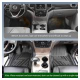 Retails for $160! Floor Mat Trunk Mat Backrest Mat Compatible with 2011-2021 Jeep Grand Cherokee Cargo Liners Replacement for 2011-2021 Jeep Grand Cherokee Accessories(Rear Trunk Mat+Backrest Mat+Floo