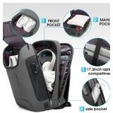 BANGE Anti Theft Backpack With TSA Lock,Waterproof Backpacks With YKK Zipper, High Tech Business Backpack For Men And Women, Laptop Backpack Fits For 17.3 Inch Notebook