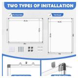 WALGLASS Double-Sided White Board, 24" x 18" Dry Erase Board Magnetic Whiteboard for Wall, Hanging Mounted Whiteboard Silver Aluminium Frame for Home, School, Office, Kitchen