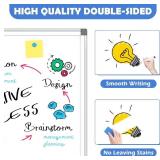 WALGLASS Double-Sided White Board, 24" x 18" Dry Erase Board Magnetic Whiteboard for Wall, Hanging Mounted Whiteboard Silver Aluminium Frame for Home, School, Office, Kitchen