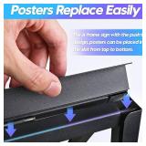 Heavy Duty A- Frame Sidewalks Poster stand 24 x 36 Inch Outdoor Sign Black Coated Metal Collapsible Sidewalks Signs Stand Double-Sided Display Poster Boards Suitable Sandwich Board for Indoor Outdoor
