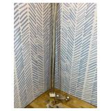 Silver Curtain Rod, 1 Inch Adjustable Heavy Duty Curtain Rods for Windows 48 to 84 Inch, Decorative Modern Window Treatment Rods, Telescopic Splicing Metal Drapery Pole, Easy Installation