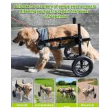 Retails for $156! Large Dog Wheelchair for Hind Legs-Durable All-Terrain Wheels, Heavy Duty Aluminum Frame, Comfortable Breathable Mesh for Dogs, Hip Support System, Restores Mobility for Arthritis & 