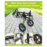 Retails for $156! Large Dog Wheelchair for Hind Legs-Durable All-Terrain Wheels, Heavy Duty Aluminum Frame, Comfortable Breathable Mesh for Dogs, Hip Support System, Restores Mobility for Arthritis & 