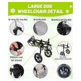 Retails for $156! Large Dog Wheelchair for Hind Legs-Durable All-Terrain Wheels, Heavy Duty Aluminum Frame, Comfortable Breathable Mesh for Dogs, Hip Support System, Restores Mobility for Arthritis & 