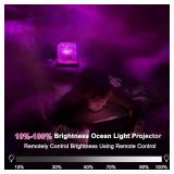 2 pk RICHMYC Ocean Wave Projector Light, 16 Colors Gradual Rotating Water Lamp with Remote Control, Beach Decor Sea Themed Northern Lights Projector for Office Bedroom Bar Restaurant(Wood)