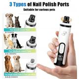 Upgraded Ultra Quiet Dog Nail Grinder with Dual LED Lights,Pet Painless Nail Trimmer with 3 Speeds,2000mAh Battery,Stress-Free Grooming for Small Medium Large Dogs & Cat at Home or Travel (3 Heads)