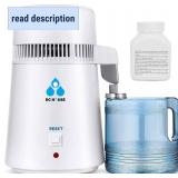 DC HOUSE 1 Gallon Water Distiller Machine, 750W 4L Pure Distilled Water Maker Machine for Home Countertop Table Desktop, Drinking Purifier for Home Kitchen CPAP Hmidifiers with Pastic Container