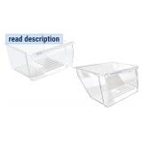 Retails for $115! Replacement Upper & Lower Crisper Bin Drawers For Whirlpool & Kenmore Refrigerators WP2188656 & WP2188664