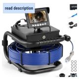 Retails for $285! ZELCAN Sewer Camera, Drain Camera 165FT with 4.3 in. LCD Screen, Waterproof IP68 Borescope Plumbing Camera with 12 LED Lights with 5300mAh Battery DVR Recorder