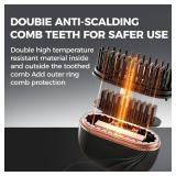 Sevoure Capsule Hair Straightener & Styler, Mini Cordless Hair Straightener Comb Portable Heat Hair Brush for Travel USB Rechargeable Hair Straightener Brush Straight Hair Dual-Use (Black)