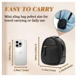 Divvia Small Camera Sling Bag,PU Leather Waterproof & Protective Small Camera Bag Crossbody Camera Bag Shockproof Case for Canon PowerShot ELPH 180/190 / Sony DSCW800/DSCW830-1L Black
