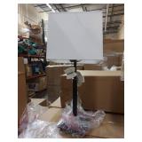22.5\"x7\" Square Base Stick Lamp with USB Black - Thresholdâ¢: Modern Desk Lighting, ETL Listed, Linen Shade - Retail: $50