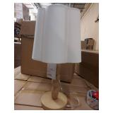 Turned Wood Table Lamp with Scalloped Shade - Room Essentialsâ¢ - Retail: $25