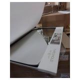 36\" x 24\" Over the Mantel Mirror Black - Thresholdâ¢: Modern Powder-Coated Steel Frame, Wall Mounted - Retail: $90