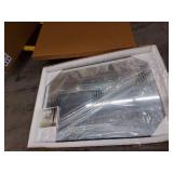 24\" x 36\" Infinity Mantle Wall Mirror Black - Thresholdâ¢: Rust-Resistant, Rounded Top, Wall Mount - Retail: $90