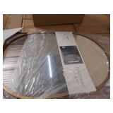 20\" x 30\" Decorative Wall Mirror Gold - Thresholdâ¢: Modern Powder-Coated Metal, Novelty Shape, Wall Mount - Retail: $90