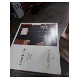 Modern Ring Floor Lamp Brushed Nickel Finish - Thresholdâ¢: ETL Listed, Cotton/Polyester Shade, Metal Body - Retail: $115