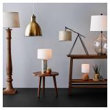 Large Linen Mod Drum Lampshade Gray - Thresholdâ¢: Slip Uno Fitter, No Assembly Required - Retail: $28