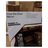 Wavy Over The Door Mirror White - Room Essentialsâ¢ - Retail: $24