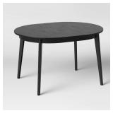 Astrid Mid Century Round Extendable Dining Table Black - Thresholdâ¢: Removable Leaf, Seats 4 - Retail: $450
