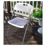 White Plastic Folding Chair - 2 chairs