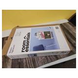 Modern Nightstand White - Room Essentialsâ¢: Open Shelf, Storage Drawer, Laminated Finish, Particle Board, Rectangle Shape