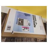 Modern Nightstand White - Room Essentialsâ¢: Open Shelf, Storage Drawer, Laminated Finish, Particle Board, Rectangle Shape