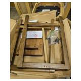 Halifax Farmhouse Wood Counter Height Barstool Brown - Thresholdâ¢: Rectangle, Backless, Hardwood Frame