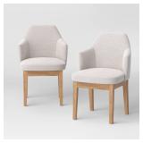 1 chair Kinston Curved Back Upholstered Dining Chair Linen - Thresholdâ¢ - Retail: $280