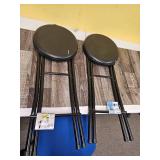 Peakform Vinyl Folding Stool Black Set