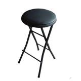Peakform Black Vinyl Folding Stool Set