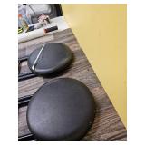 Peakform Black Vinyl Folding Stool Set